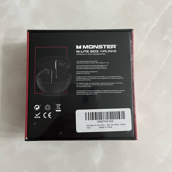 Brand New Monster N-Lite 203 AirLinks Wireless Earbuds, Bluetooth 5.3 - Picture 2 of 10